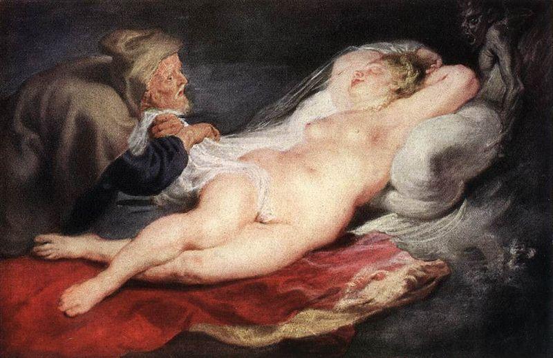 Peter Paul Rubens The Hermit and the Sleeping Angelica oil painting picture